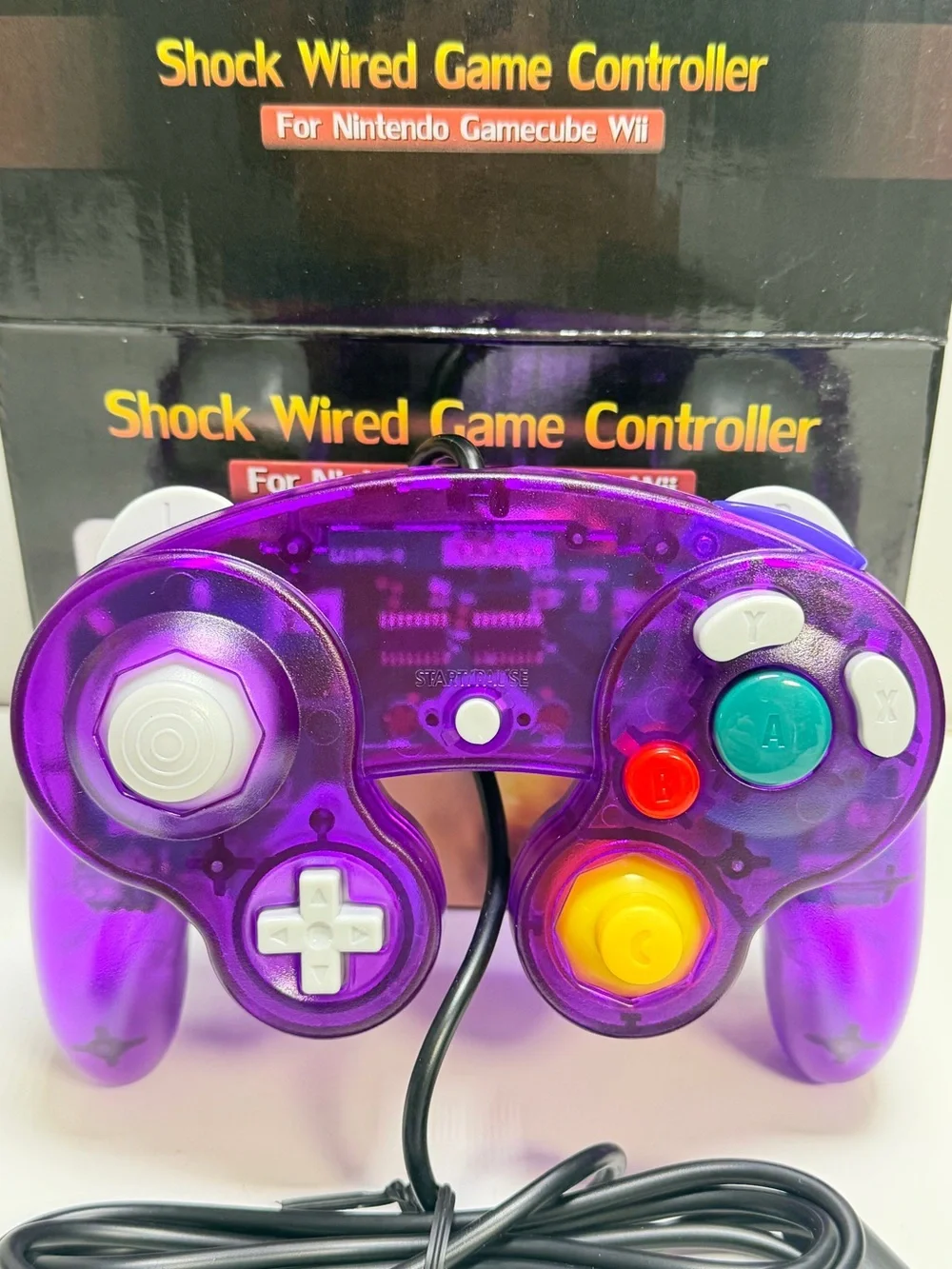 Black Wired Game Controller for Nintendo GameCube & Wii - Compatible Third-Party